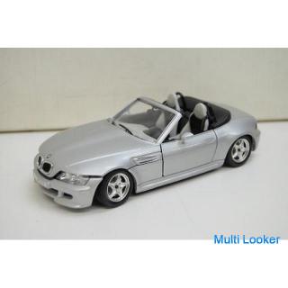 burago BMW M Roadster Model Silver 1996 Figure Made in Italy Open Car
