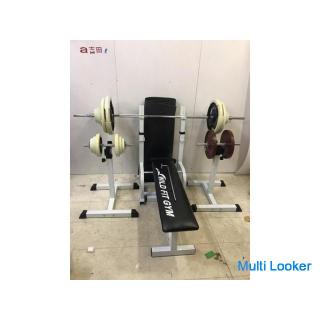WILDFITGYM multi-bench barbell set/safety stand/folding bench