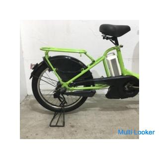 [Free Shipping] Electric Bicycle for Children YAMAHA Pas kiss Mini Clover Green 20 inch Large Capaci