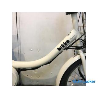 Electric bicycle 2017 BRIDGESTONE BIKEMOB e E.XBK White 20-inch large-capacity battery 12AH 3-seater