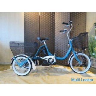 YAMAHA PAS Wagon PA16W 2020 Blue Interior 3-stage 18-inch basket Tricycle with charger Electric assi