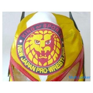Autographed ★ Genuine New Japan Pro-Wrestling Mask Captain New Japan Yellow Captain New Japan Hideo 