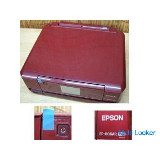 Epson Printer EP-806AR Red With box Printing OK Black ink full! EPSON 6 colors independent ink red