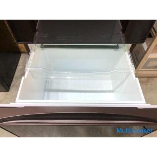 [Operation guaranteed] TOSHIBA 2017 GR-H38SXV 363L 3-door refrigerator-freezer glass door automatic 